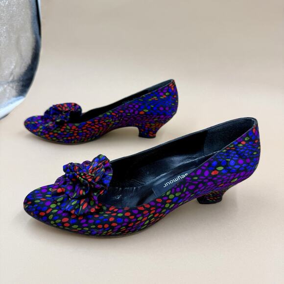 Vintage Stuart Weitzman Mr Seymour 5.5 M Heels Matching Clutch Party Set